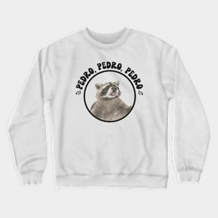 Funny Raccoon Pedro Pedro Dancing Raccoon Funny Meme Crewneck Sweatshirt